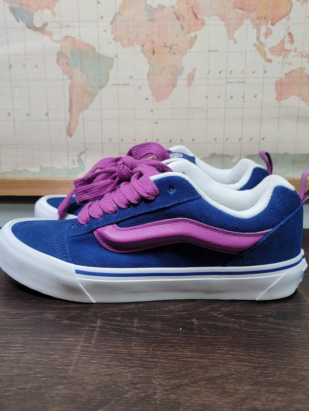 BRAND NEW Vans Knu Skool Vibrant Blue/ Purple Women's Size 8.5 - Picture 4 of 7